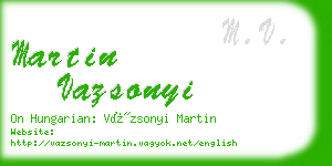 martin vazsonyi business card